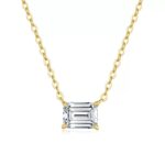 Clarity East West Moissanite Pendant