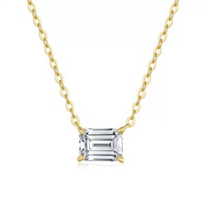Clarity East West Moissanite Pendant