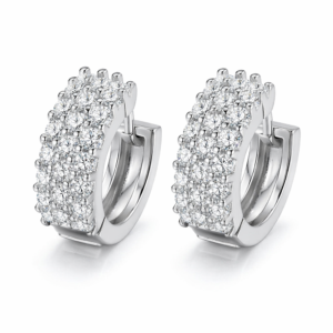 Gilded Cascade Pavé Huggie Hoops