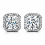 Verona Cushion Halo Studs