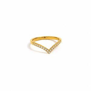 Venezia Pavé Chevron Ring